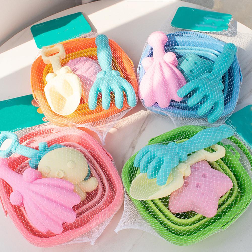 Kinetic Sand Mold - Balde dobrável verão praia brinquedos para