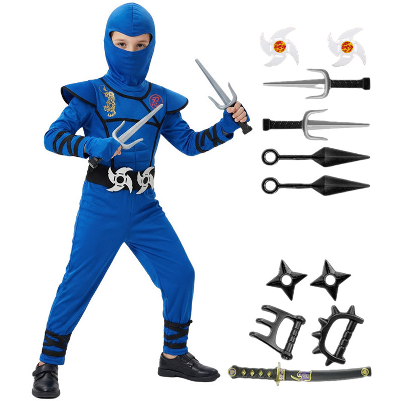 Kids Toys Japan - Fantasia de ninja preta e azul