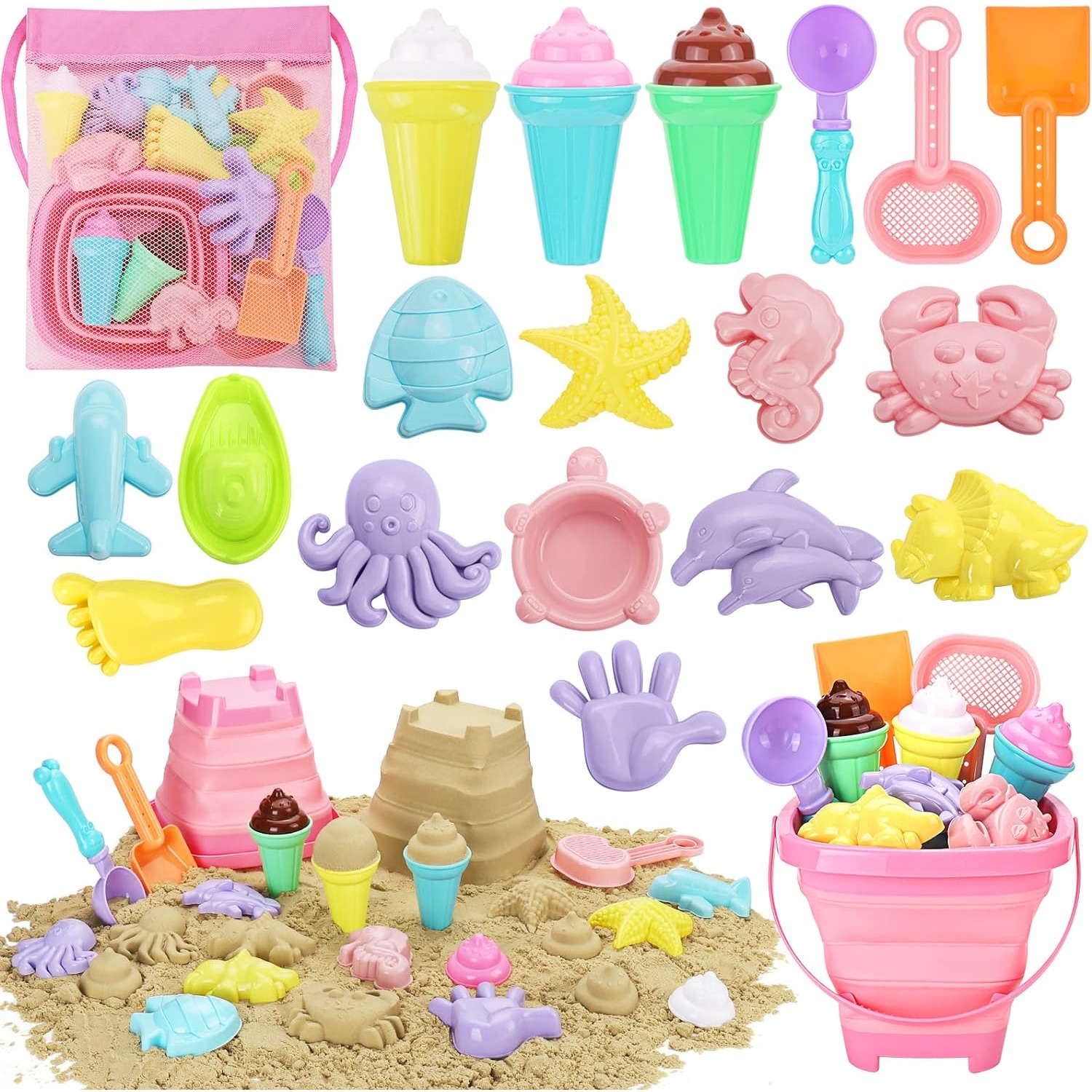 Kinetic Sand Mold - 20 pçs conjunto de brinquedos de