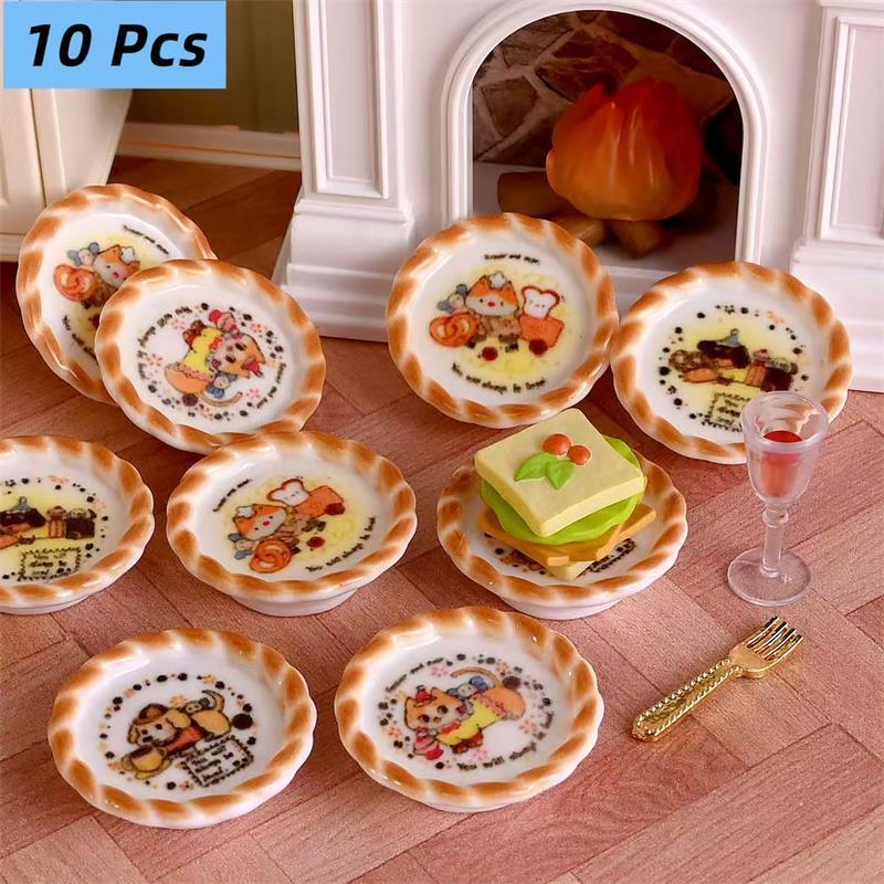 Kids Toys Idea - 10 pçs/set casa de bonecas em