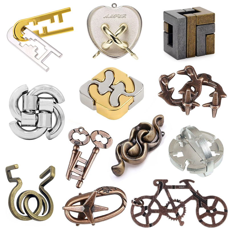 Kids Toys Very - Conjunto de 3 Quebra-Cabeças de Metal