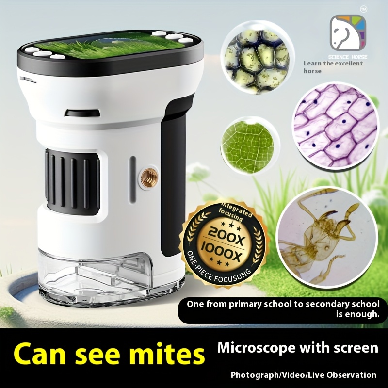 Kids Toys Videos - Kit de Microscópio Biológico para Crianças