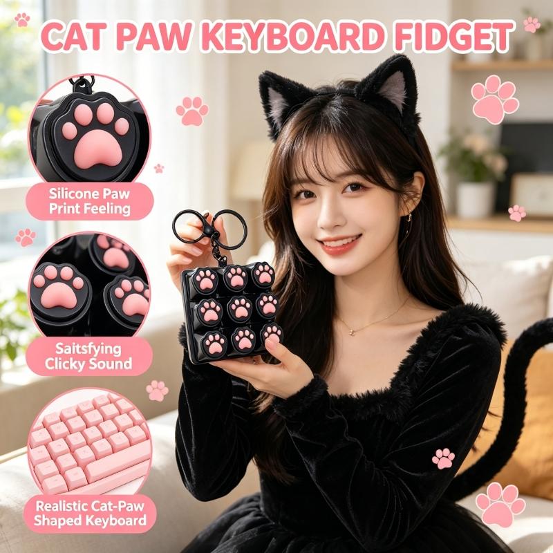 Kids Toys Entertainer - Silicone gatos patas keycap presser alívio