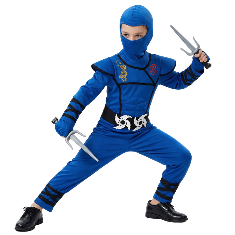Fantasia de ninja preta e azul - Kids Toys Japan avaliação e preço