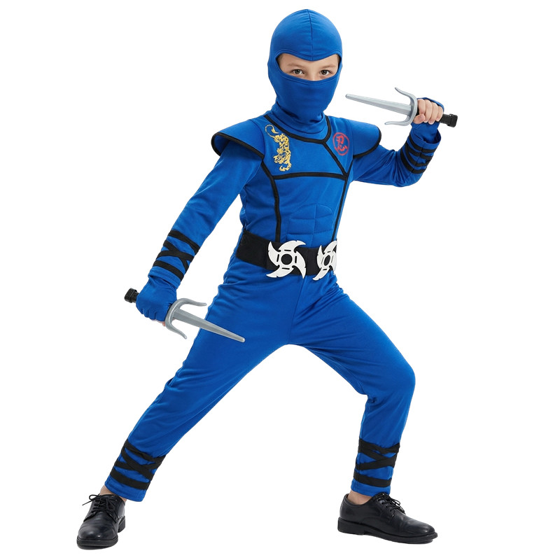 Fantasia de ninja preta e azul - Kids Toys Japan avaliação e preço